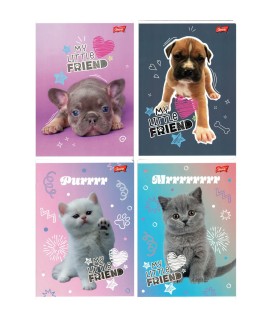 4 SZT. X ZESZYT A5, 32 KARTKI, KRATKA, KOTKI I PIESKI, KAŻDY INNY