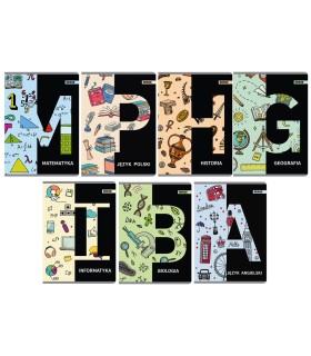 7X ZESZYTY PRZEDMIOTOWE A5 DO KLAS 5-6, 60 KARTEK, BENIAMIN / REXUS