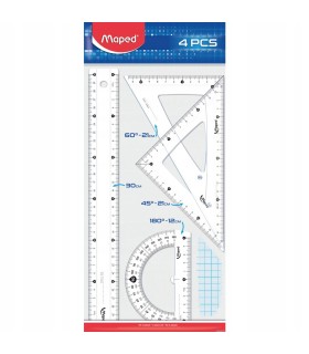 Zestaw geometryczny Start 4 elementowy 30 cm Maped