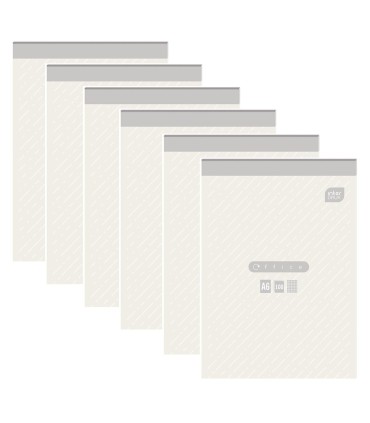 6x BLOK BIUROWY INTERDRUK, A6 100 KARTEK W KRATKĘ