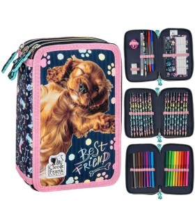 PIÓRNIK SZKOLNY POTRÓJNY Z WYPOSAŻENIEM DERFORM CLEO&FRANK