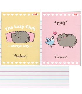 2x ZESZYT A4, 32 KARTKI, W TRZY LINIE, PUSHEEN KOTEK KOT