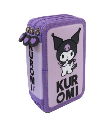 POTRÓJNY PIÓRNIK Z WYPOSAŻENIEM ST.MAJEWSKI KUROMI VIOLET