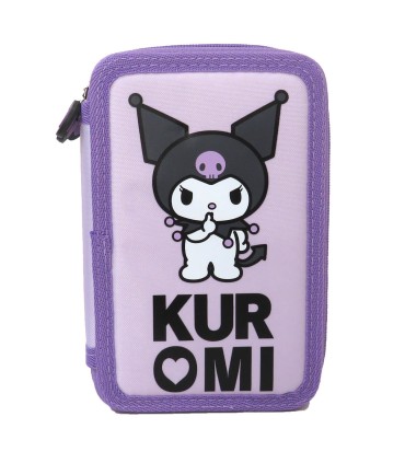 POTRÓJNY PIÓRNIK Z WYPOSAŻENIEM ST.MAJEWSKI KUROMI VIOLET