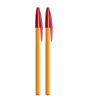 2x długopis BIC Orange Original Fine 0,8 mm, czerwony