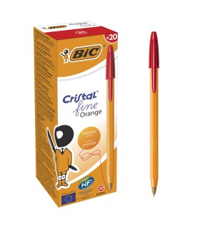 20x długopis BIC Orange Original Fine 0,8 mm, czerwony