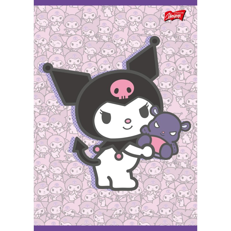 8x ZESZYT A5, 32 KARTKI KUROMI, 4xTRZYLINIA KOLOROWA + 4xKRATKA