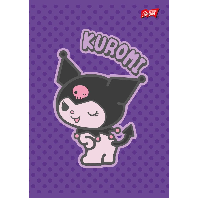 8x ZESZYT A5, 32 KARTKI KUROMI, 4xTRZYLINIA KOLOROWA + 4xKRATKA