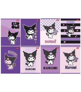 8x ZESZYT A5, 32 KARTKI KUROMI, 4xLINIA + 4xKRATKA, KAŻDY INNY, UNIPAP