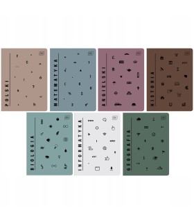 7 X ZESZYTY PRZEDMIOTOWE A5, 60 kartek DO KLAS 5-6