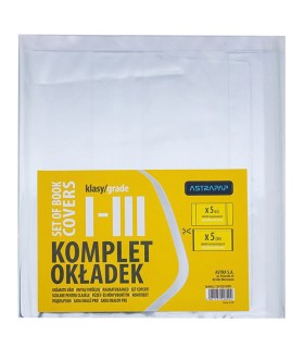 Komplet okładek na książki podręczniki do klas 1-3 uniwersalnych 10 sztuk ASTRA