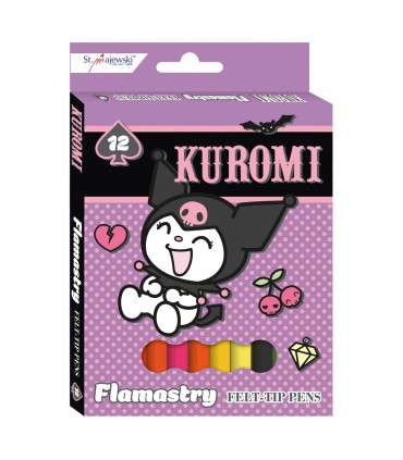 Wyprawka szkolna / Zestaw plastyczny + 8 zeszytów: 4x kratka, 4x trzylinia  St.Majewski Kuromi