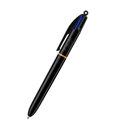 Długopis automatyczny BIC 4 Colours Fine, CZARNA obudowa, 4 kolory, 0,8mm