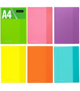 6x kolorowe okładki A4 na zeszyty – każda inna – przezroczyste, mocna folia PVC,  Astra