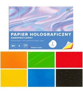 Blok papierów holograficznych samoprzylepnych Interdruk - 6 arkuszy, 210g