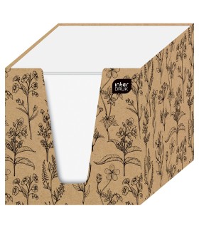 Kostka papierowa biała w kubiku kartonowym 9×9×9 cm, 900 szt., Interdruk