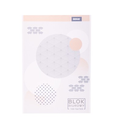 Blok biurowy A4 100 kartek, niebieska kratka, Beniamin / Rexus