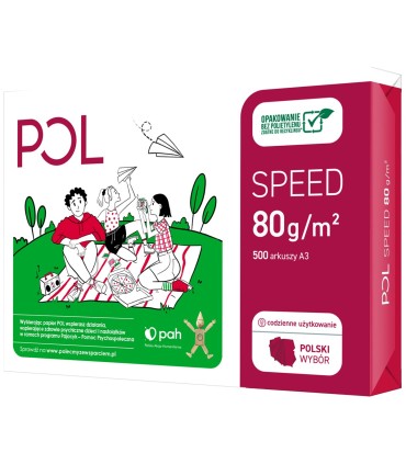 Papier biurowy ksero biały do drukarki xero POLSPEED A3 80g 500 arkuszy
