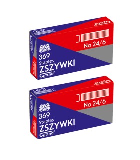 2x zszywki uniwersalne do zszywacza biurowego 24/6 – 1000 szt. – Grand.