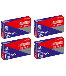 4x zszywki uniwersalne do zszywacza biurowego 24/6 – 1000 szt. – Grand.