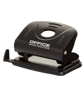 Dziurkacz szkolny biurowy, dziurkuje do 25 kartek, metalowy, czarny, Office products