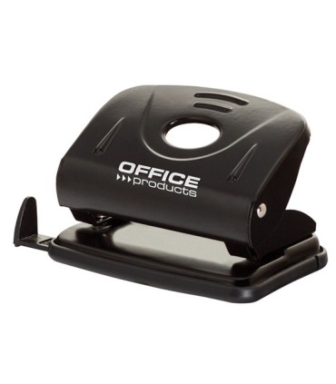 Dziurkacz szkolny biurowy, dziurkuje do 25 kartek, metalowy, czarny, Office products