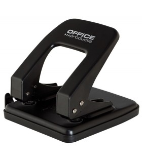 Dziurkacz biurowy, mocny dziurkuje do 40 kartek, metalowy, czarny, Office products
