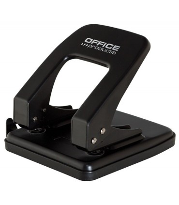 Dziurkacz biurowy, mocny dziurkuje do 40 kartek, metalowy, czarny, Office products