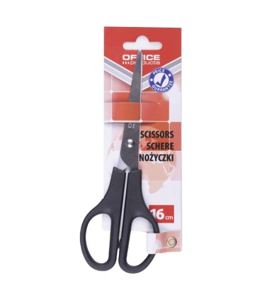Klasyczne nożyczki biurowe OFFICE PRODUCTS, czarne