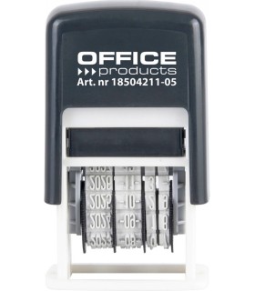 Datownik samotuszujący OFFICE PRODUCTS, z tuszem, ISO, RRRR-MM-DD, czarny