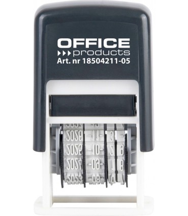 Datownik samotuszujący OFFICE PRODUCTS, z tuszem, ISO, RRRR-MM-DD, czarny