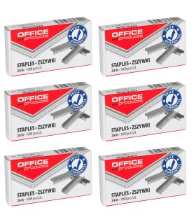 6x zszywki uniwersalne do zszywacza biurowego 24/6 – 1000 szt. – Office Products