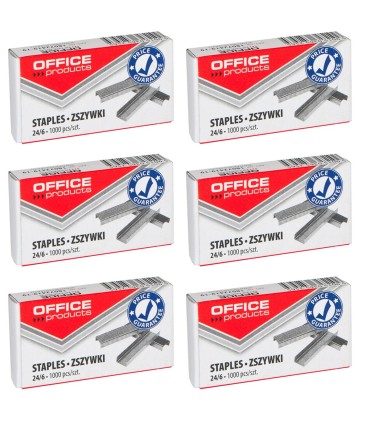 6x zszywki uniwersalne do zszywacza biurowego 24/6 – 1000 szt. – Office Products