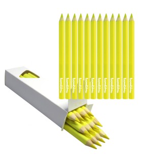 Kredki w drewnianej oprawie grube trójkątne 12 sztuk  Bambino żółte