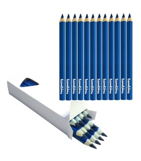 Kredki w drewnianej oprawie grube trójkątne 12 sztuk  Bambino granatowe