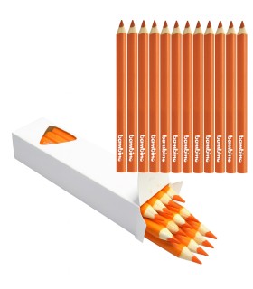 Kredki w drewnianej oprawie grube trójkątne 12 sztuk  Bambino pomarańczowe