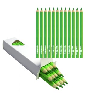Kredki w drewnianej oprawie grube trójkątne 12 sztuk  Bambino jasnozielone