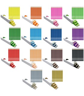 Zestaw 168 kredek Bambino: 14 kolorów x 12 kredek, w TYM ZŁOTE I SREBRNE, grube trójkątne