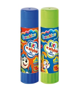 2x klej szkolny w sztyfcie Bambino 15 g – bezbarwny, nietoksyczny