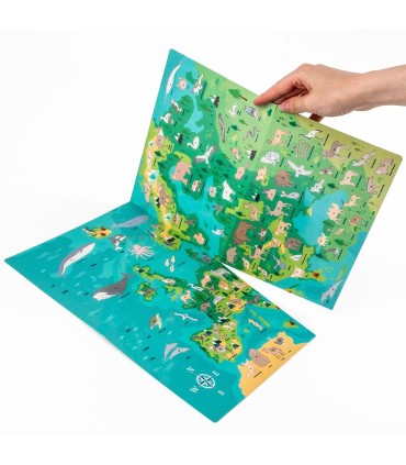 Wyklejanka KIDEA ZWIERZĘTA EUROPY Gdzie one żyją? + gra planszowa