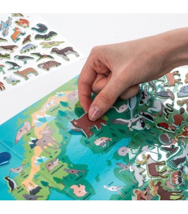 Wyklejanka KIDEA ZWIERZĘTA EUROPY Gdzie one żyją? + gra planszowa