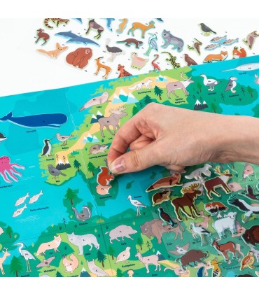 Wyklejanka KIDEA ZWIERZĘTA EUROPY Gdzie one żyją? + gra planszowa