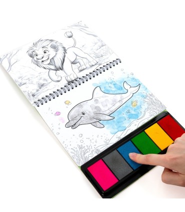 Zestaw kreatywny książeczka KIDEA KREATYWNE ZOO kolorowe odciski paluszkami