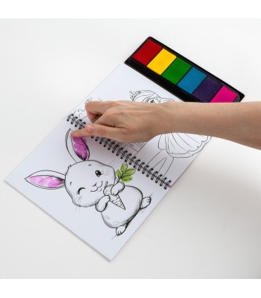 Zestaw kreatywny książeczka KIDEA KSIĘŻNICZKA kolorowe odciski paluszkami