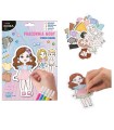 Zestaw kreatywny KIDEA PRACOWNIA MODY 15 postaci + naklejki + flamastry