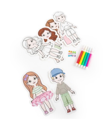 Zestaw kreatywny KIDEA PRACOWNIA MODY 15 postaci + naklejki + flamastry