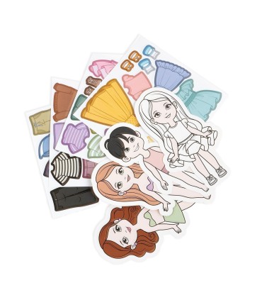 Zestaw kreatywny KIDEA PRACOWNIA MODY 15 postaci + naklejki + flamastry