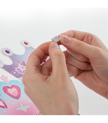 Zestaw kreatywny małej projektantki KIDEA KORONA KSIĘŻNICZKI 4 korony 100 naklejek