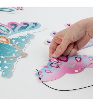 Zestaw kreatywny małej projektantki KIDEA KORONA KSIĘŻNICZKI 4 korony 100 naklejek