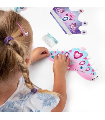 Zestaw kreatywny małej projektantki KIDEA KORONA KSIĘŻNICZKI 4 korony 100 naklejek